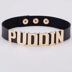 DC HARLEY QUINN Puddin Choker Black Necklace Cosplay Collar Halloween